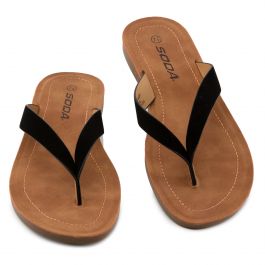 Ella-S Flat Sandals Black Black
