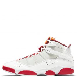 jordan 6 rings men's black true red flint grey