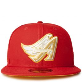 NEW ERA CAPS Braves Red Gold 59Fifty Fitted Hat 70740082 - Shiekh