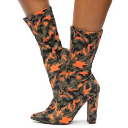 Nordic-2 Neoprene Heel Booties Orange Camouflage Orange Camouflage