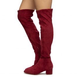 Wynter-1 Over the Knee Boots Burgundy Burgundy