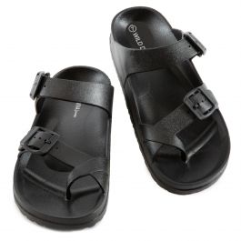 Kristen-06 Flat Sandals Black