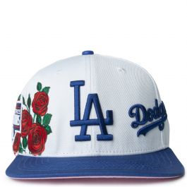 PRO STANDARD Dodgers Rose Red Snapback Hat LLD732131-WHT - Shiekh
