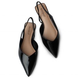 Assert-05 Pointy Toe Flats Black Black