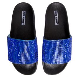 Cape Robbin Moira-67 Royal Blue Slides Royal Blue Royal Blue
