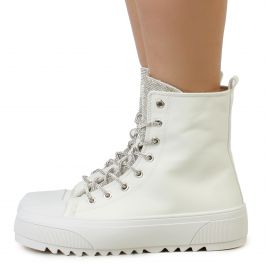 Ferdi Platform Sneaker  White White