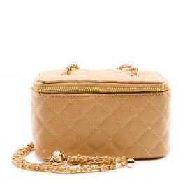 Quilted Rounded Square Crossbody Bag Nude Nude