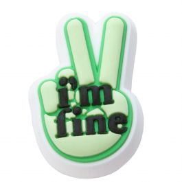 I'm Fine Jibbitz Grn/Blk Grn/Blk