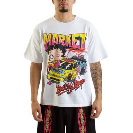 Betty Boop Racing T-Shirt  White White