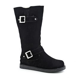 Fur Interior Boot Urban Buckle Black Velvet Black Velvet