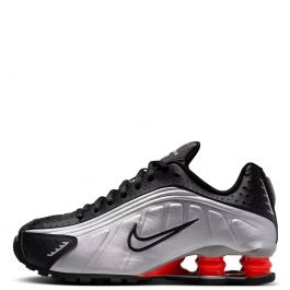 Grade-School Shox R4 METALLIC SILVER/METALLIC SILVER-BLACK