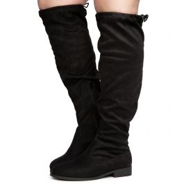 Oksana-116W2 Over The Knee Boots Black Suede Black Suede