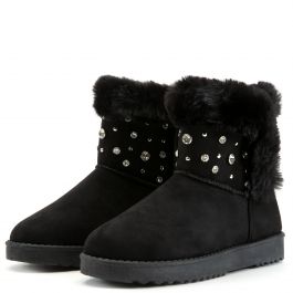 Annie-12 Ankle Booties Black Black