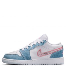 Grade-School Air Jordan 1 Low SE Cobalt Bliss/Pink Glow-White Cobalt Bliss/Pink Glow-White