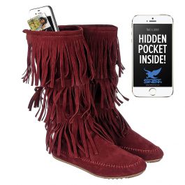 Fringe Pocket Boot Cherokee-03 Red Red