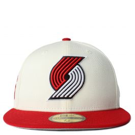 Portland Trail Blazers 59FIFTY Hat  Chrome/Red Chrome/Red