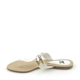 Baugette Thong Sandal White White