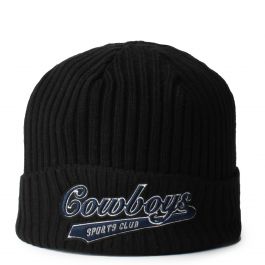 Dallas Cowboys Script Beanie  Black Black