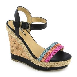 Reedy-S Wedge Sandal Black Black Black