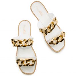 Lime Light Rhinestone Jelly Sandals White White