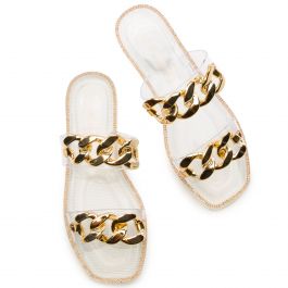 Lime Light Rhinestone Jelly Sandals Clear Clear