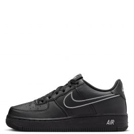 Grade-School Nike Air Force 1 Black/Lt Smoke Grey Black/Lt Smoke Grey