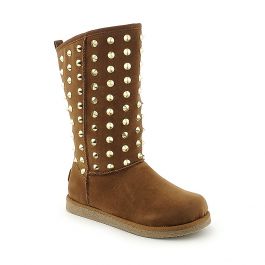 Flat Studded Boot Urban Studs Tan Tan Tan