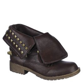 Fold Down Studded Boot Taylor-1-S Brown Brown Brown