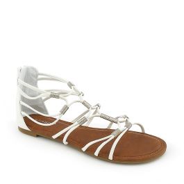 Fifi-01 Flat Sandal White White
