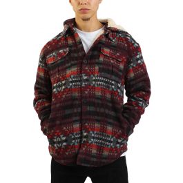 HIGH CALIBER Tribal Hooded Overshirt C14041-BLKGRY - Shiekh