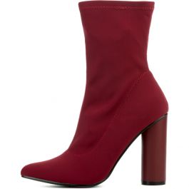 Paw-1 mid calf High Heel Boot Burgundy Burgundy