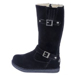 Kids Fur Interior Boot Urban Buckle Black Velvet Black Velvet