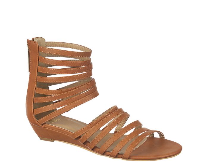 SHIEKH 132 Wedge Sandal 132/CHESTNUT - Shiekh