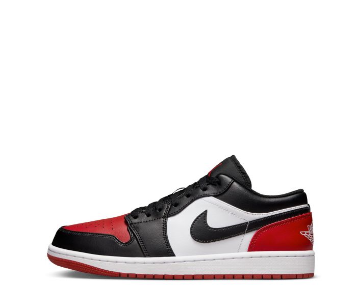 Amazon.com | Jordan Men's Air 1 Low White/Black-Varsity Red