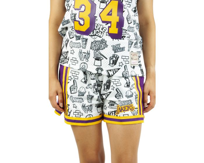 mitchell and ness blue lakers shorts