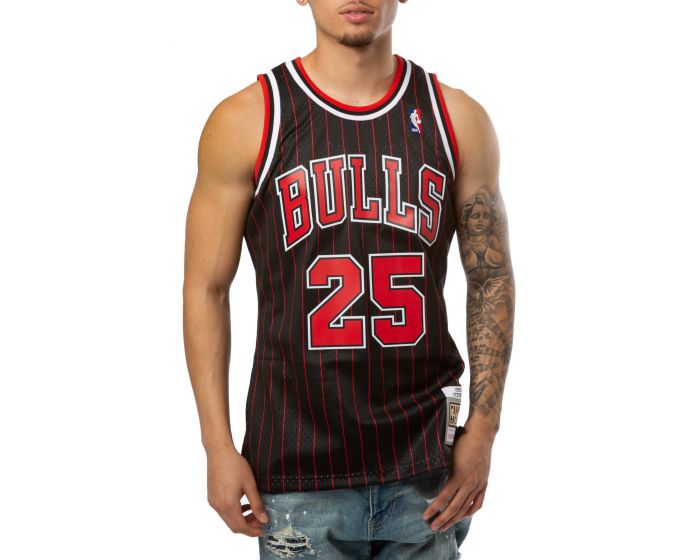 Men's Mitchell & Ness Steve Kerr Black Chicago Bulls 1995-96 Hardwood Classics Swingman Player Jersey