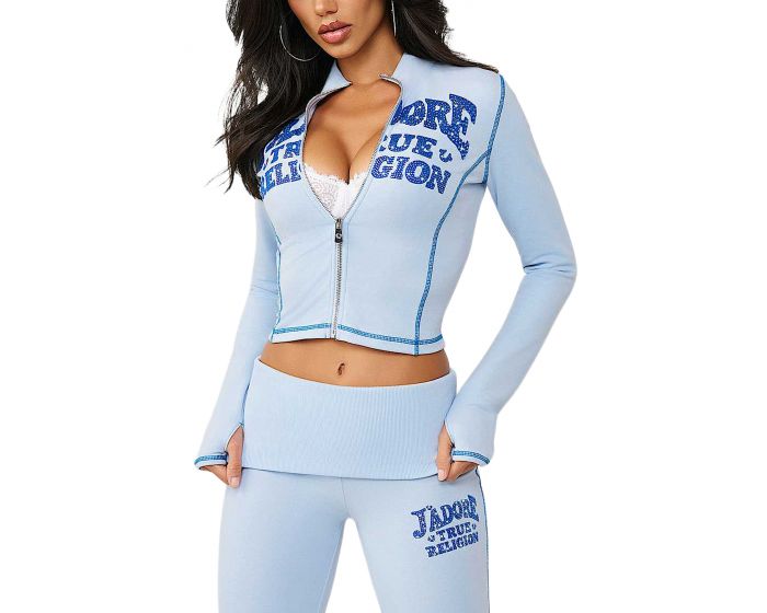 TRUE RELIGION Crystal J'adore Terry Zip-Up Jacket 210733C - Shiekh