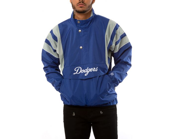 STARTER Los Angeles Dodgers Nylon 1/2 Zip Jacket LS050733LAD - Shiekh