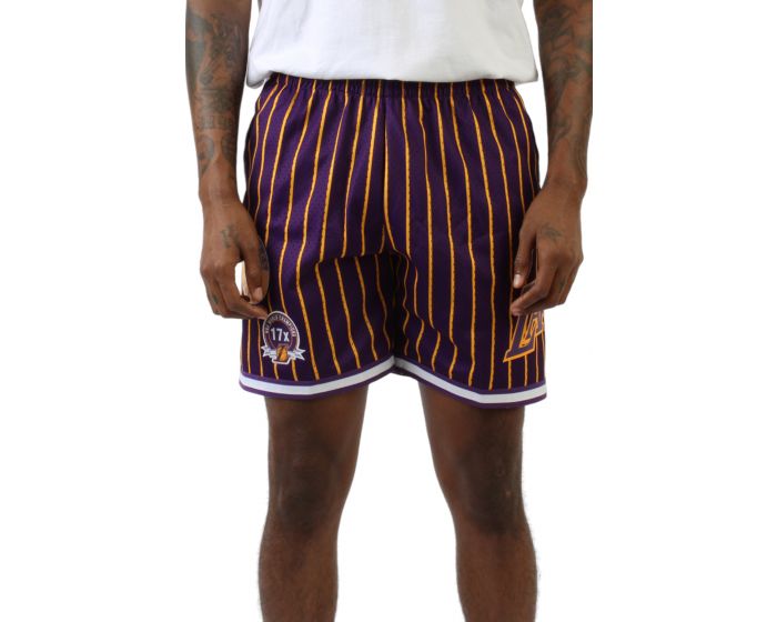Shop Mitchell & Ness Los Angeles Lakers Game Day Fleece Shorts  SHORAJ19075LAL-PRU purple