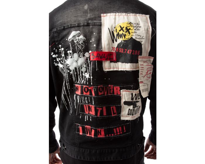 STATIC SHOCK BLACK DENIM JACKET – Society Seven