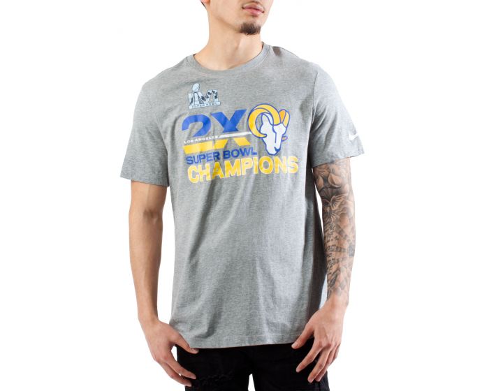 Nike Men's Nike White Los Angeles Rams Super Bowl LVI Champions Slogan T- Shirt