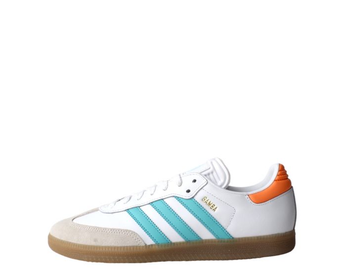 adidas Samba Inter Miami Indoor Soccer Shoes (White/Mint/Gum