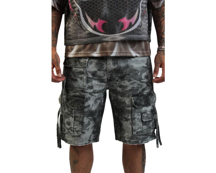 SMOKE RISE Camo Cargo Shorts TS26S421SK-CRBN - Shiekh
