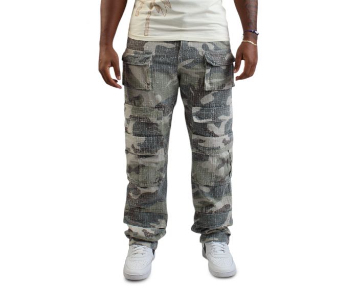 【MIDNIGHT MOVE】 7 camo pants / 追跡付 Casual Vibe Camo Cargo Bootcut Pants | Windsor