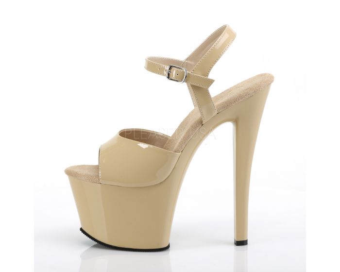 Sandales Plateforme Pleaser Sky-309 - Talon Aiguille 17.8 Cm (7 Cm De Plateforme) - Transparentes