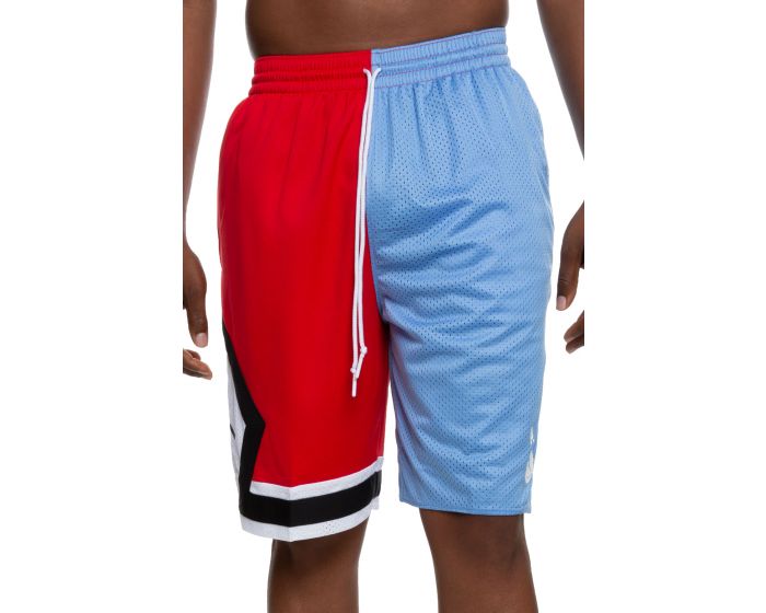 blue and red jordan shorts