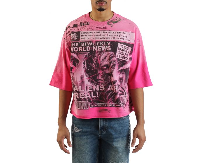 PUNPEE I was once a HEADLINER Tee Tシャツ FIRST ROW Aliens T-Shirt FRM1013-PNK - Shiekh