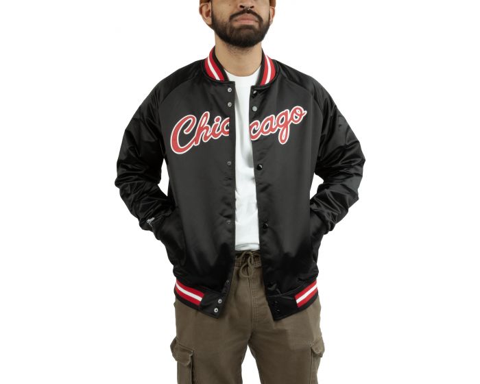  Mitchell and Ness Chicago Bulls NBA Backboard Jacket (Scarlet)  : Sports & Outdoors