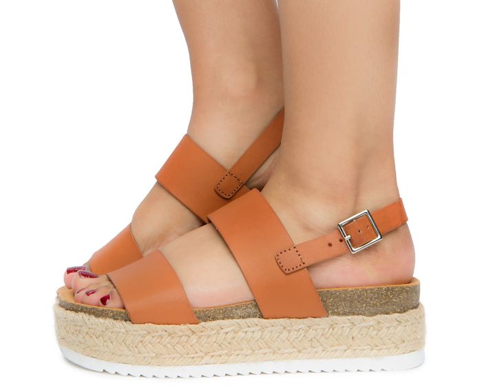 SHIEKH Kazoo-s Platform Sandal FD KAZOO-S/TAN - Shiekh