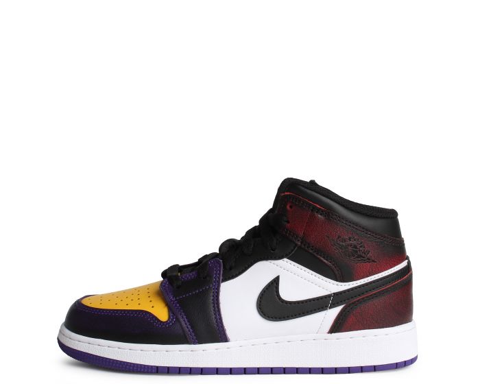 Jordan バスケットボールシューズ ホワイト/ブラック/パープル/レッド JORDAN Grade-School Air 1 Mid SE BG IQ9700 611 - Shiekh